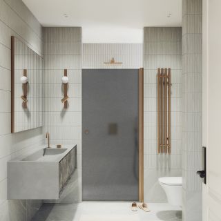 Душевая дверь MaybahGlass MGD-807-2 80см бронза